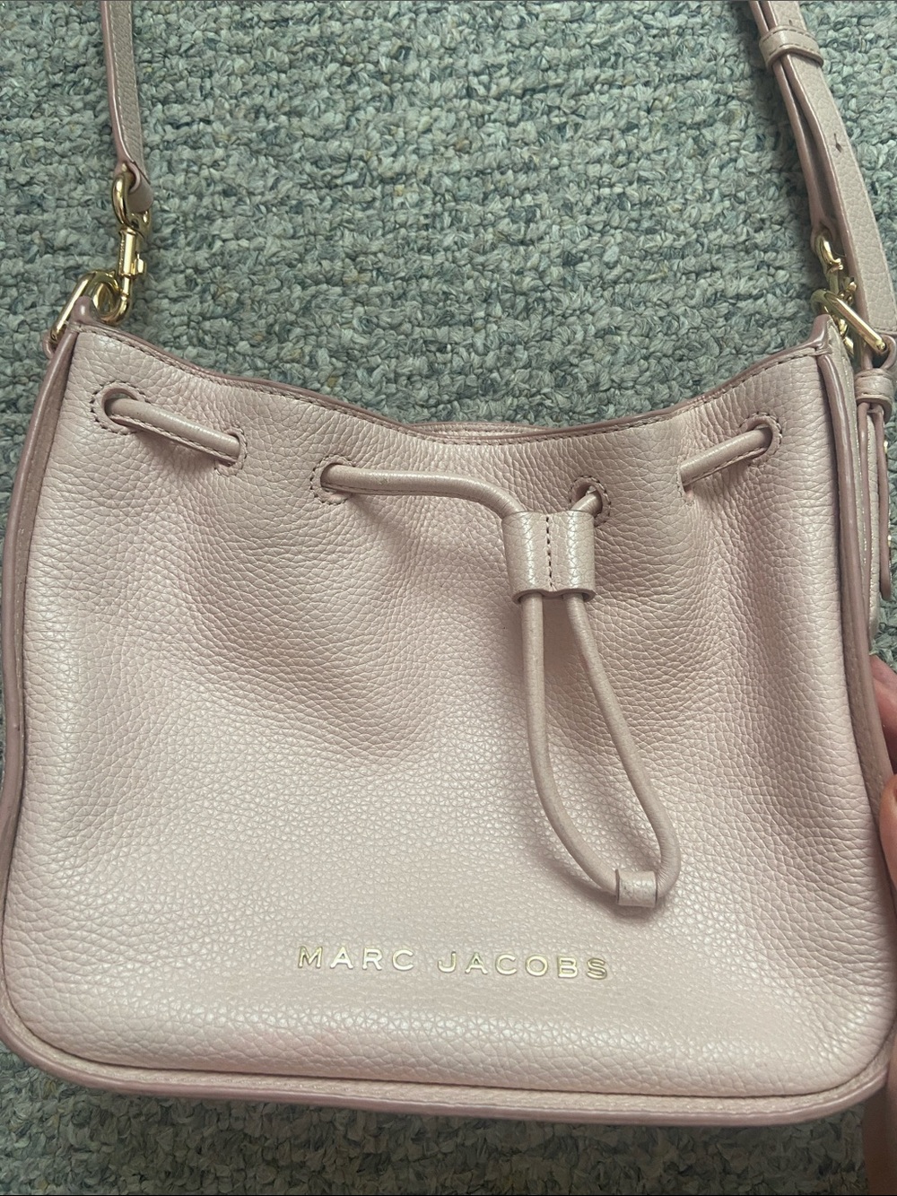 Marc Jacobs Blush Pink Leather Drawstring Crossbody Bag - Picture 3 of 12